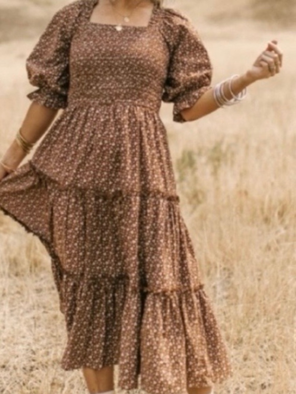 Ivy City Amber Madeline brown dress